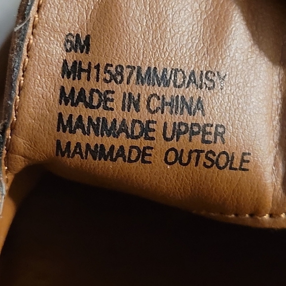 MIA Daisy Heel Clogs Brown Studs Wood Suede Slip On Vegan Leather 70s Y2K NEW - Picture 13 of 16